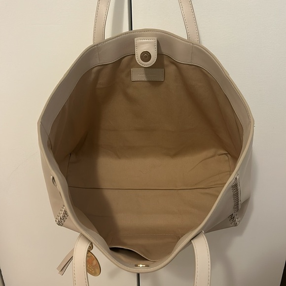 See by Chloé Tilda Leather Braided Tote In Cement Beige - Picture 13 of 16